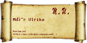 Mór Ulrika névjegykártya